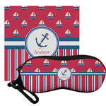 Sail Boats & Stripes Eyeglass Case & Cloth (Personalized)