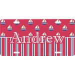 Sail Boats & Stripes Front License Plate (Personalized)