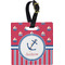 Sail Boats & Stripes Personalized Square Luggage Tag