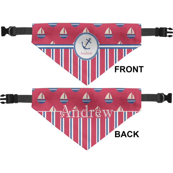 Sail Boats & Stripes Pet Bandana Approval