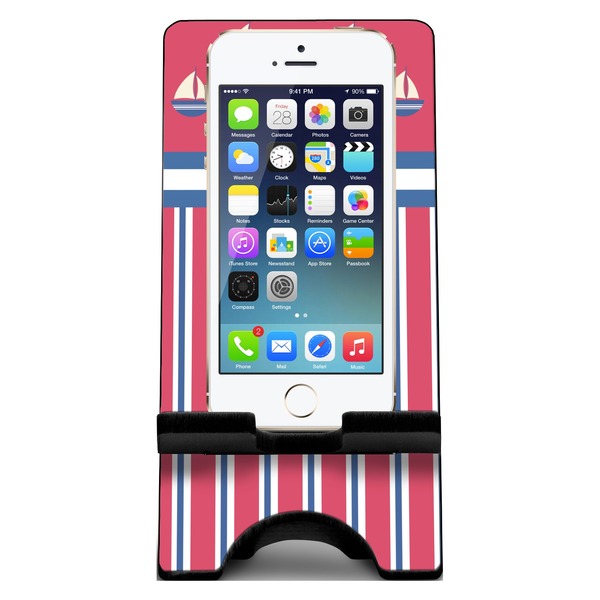 Sail Boats & Stripes Phone Stand w/ Phone