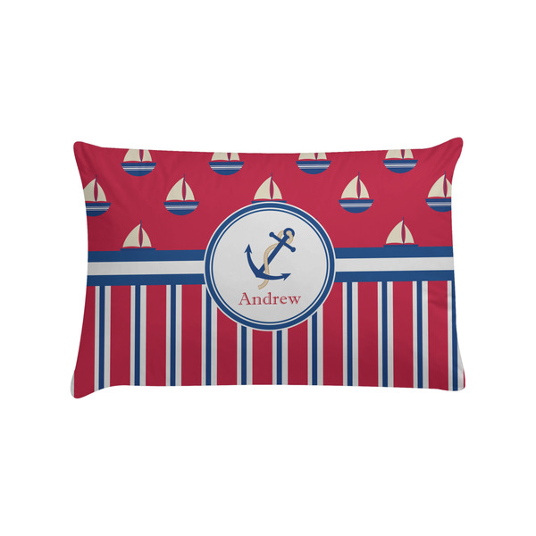 Custom Sail Boats & Stripes Pillow Case - Standard (Personalized)