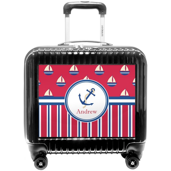 Custom Sail Boats & Stripes Pilot / Flight Suitcase (Personalized)