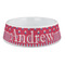 Sail Boats & Stripes Plastic Dog Bowl - Large (Personalized)