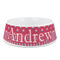 Sail Boats & Stripes Plastic Dog Bowl - Medium (Personalized)