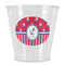 Sail Boats & Stripes Plastic Shot Glass (Personalized)