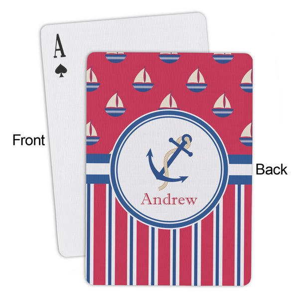 Sail Boats & Stripes Playing Cards - Approval
