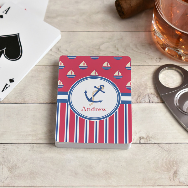 Sail Boats & Stripes Playing Cards - In Context
