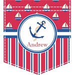 Sail Boats & Stripes Iron On Faux Pocket (Personalized)