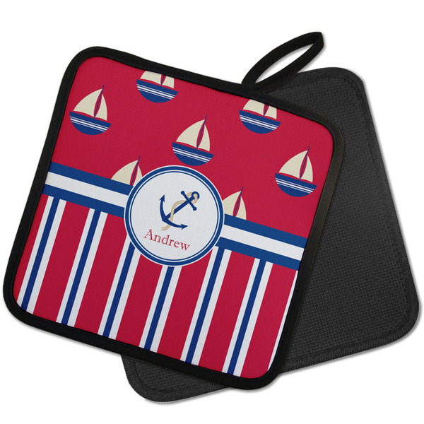 Sail Boats & Stripes Pot Holders - PARENT MAIN