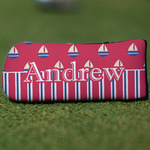 Sail Boats & Stripes Blade Putter Cover (Personalized)