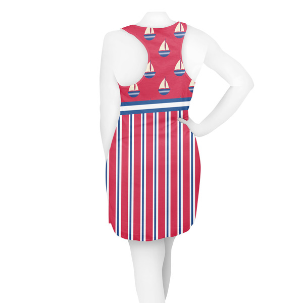 Sail Boats & Stripes Racerback Dress - On Model - Back