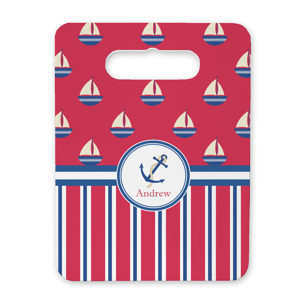 Custom Sail Boats & Stripes Rectangular Trivet with Handle (Personalized)