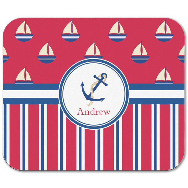 Sail Boats & Stripes Rectangular Mouse Pad - APPROVAL