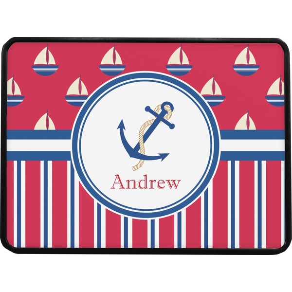 Sail Boats & Stripes Rectangular Trailer Hitch Cover (Personalized)