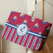 Sail Boats & Stripes Large Rope Tote - Life Style