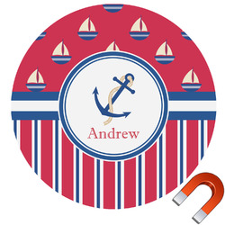 Sail Boats & Stripes Car Magnet (Personalized)
