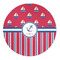 Sail Boats & Stripes 5' Round Indoor Area Rug (Personalized)