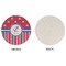 Sail Boats & Stripes Round Linen Placemats - APPROVAL (single sided)