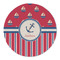 Sail Boats & Stripes Round Linen Placemat (Personalized)