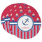 Sail Boats & Stripes Round Paper Coaster - Main