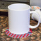 Sail Boats & Stripes Round Paper Coaster - With Mug