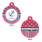 Sail Boats & Stripes Round Pet ID Tag - Large - Approval