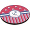 Sail Boats & Stripes Round Table Top (Angle Shot)