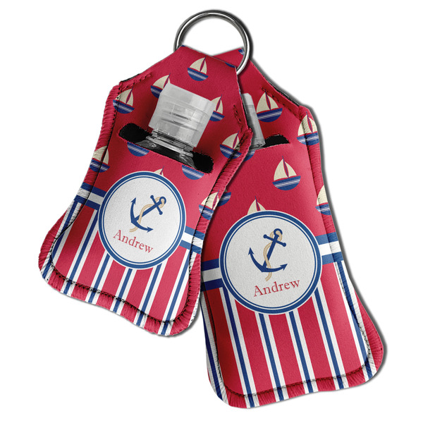 Sail Boats & Stripes Sanitizer Holder Keychain - Both in Case (PARENT)