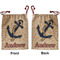 Sail Boats & Stripes Santa Sack - Front & Back (Personalized)