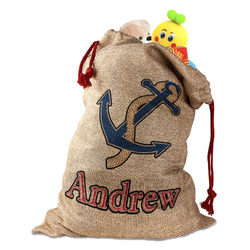 Sail Boats & Stripes Santa Sack (Personalized)