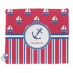 Sail Boats & Stripes Security Blankets - Double Sided (Personalized)
