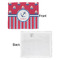 Sail Boats & Stripes Security Blanket - Front & White Back View