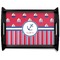 Sail Boats & Stripes Black Wooden Tray - Large (Personalized)