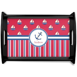 Sail Boats & Stripes Wooden Tray (Personalized)