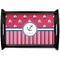 Sail Boats & Stripes Black Wooden Tray - Small (Personalized)