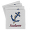 Sail Boats & Stripes Set of 4 Sandstone Coasters - Front View