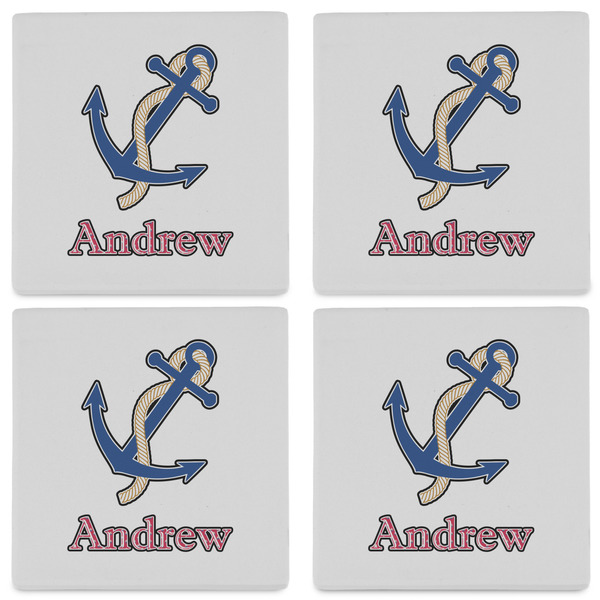 Sail Boats & Stripes Set of 4 Sandstone Coasters - See All 4 View