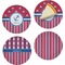 Sail Boats & Stripes Set of Appetizer / Dessert Plates