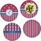 Sail Boats & Stripes Set of Lunch / Dinner Plates