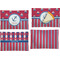 Sail Boats & Stripes Set of Rectangular Appetizer / Dessert Plates
