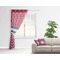 Sail Boats & Stripes Sheer Curtain With Window and Rod - in Room Matching Pillow