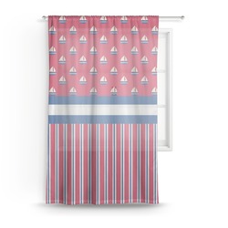 Sail Boats & Stripes Sheer Curtain (Personalized)