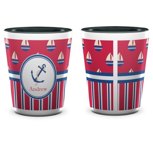 Sail Boats & Stripes Shot Glass - Two Tone - APPROVAL