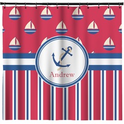 Sail Boats & Stripes Shower Curtain (Personalized)