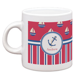 Sail Boats & Stripes Espresso Cup (Personalized)