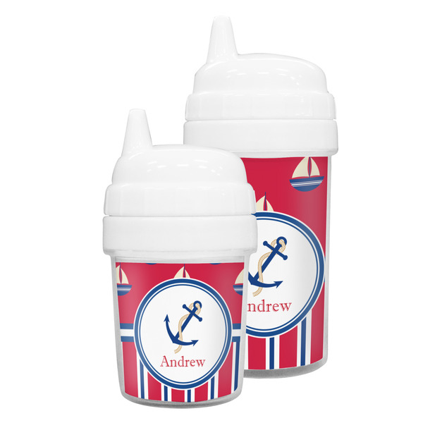 Sail Boats & Stripes Sippy Cups