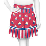 Sail Boats & Stripes Skater Skirt (Personalized)
