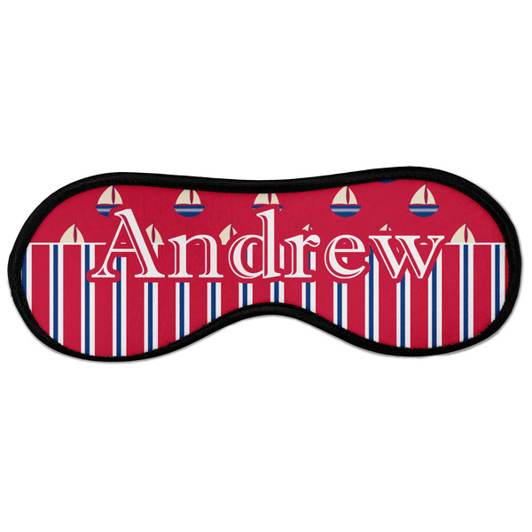 Sail Boats & Stripes Sleeping Eye Mask - Front Large