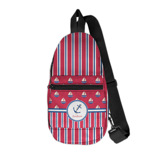 Custom Sail Boats & Stripes Sling Bag (Personalized)